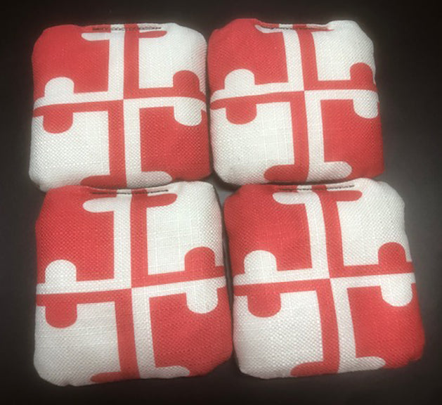 Maryland Flag Themed Cornhole Bags Set of 8