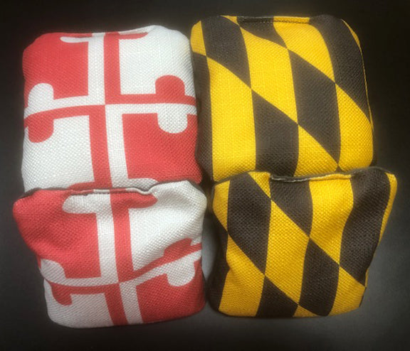 Maryland Flag Themed Cornhole Bags Set of 8