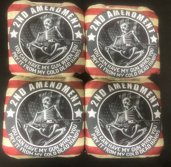 2nd Amendment Cold Dead Hands Cornhole Bags Set of 4