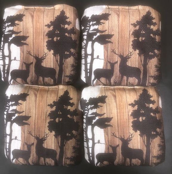 Deer Silhouette Cornhole Bags Set of 4