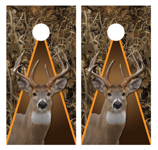 Whitetail Deer Grassland Camo Cornhole Wood Board Skin Wraps FREE LAMINATE