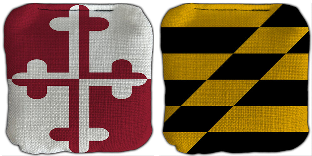 Maryland Flag Themed Cornhole Bags Set of 8