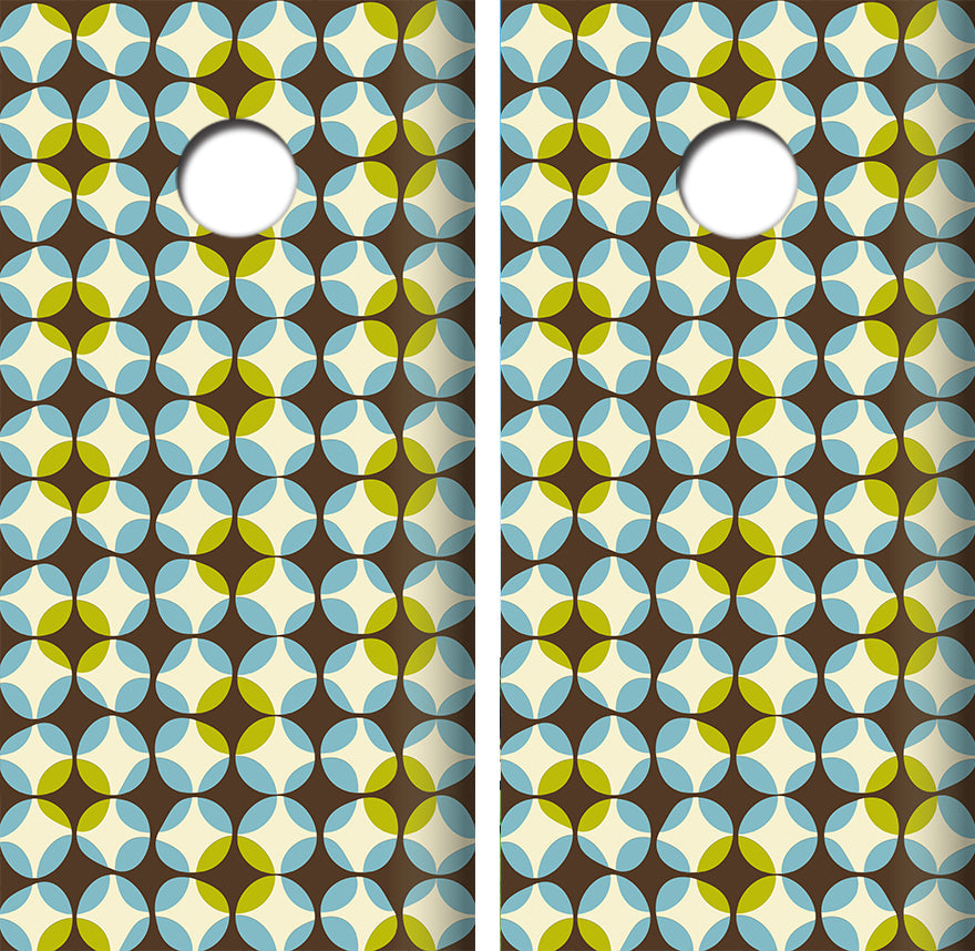 70's Retro Design Cornhole Wrap Decal with Free Laminate Included