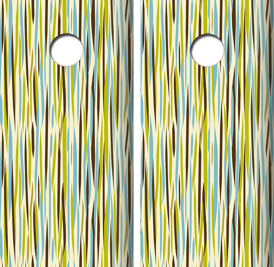 70's Retro Design Cornhole Wrap Decal with Free Laminate Included