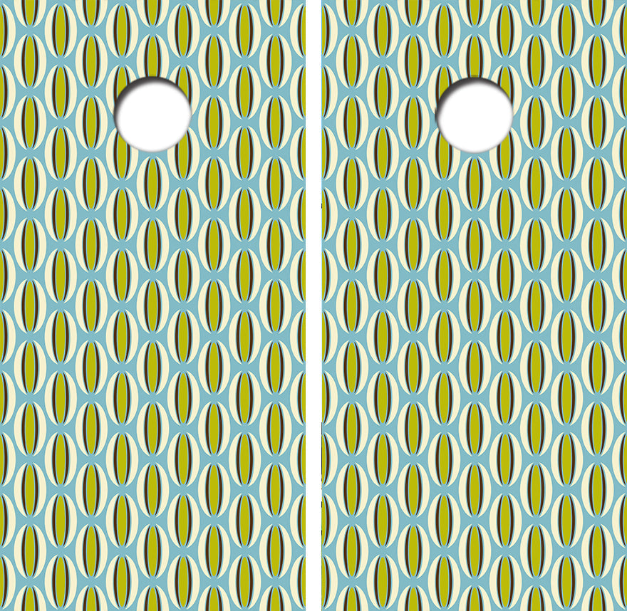 70's Retro Design Cornhole Wrap Decal with Free Laminate Included