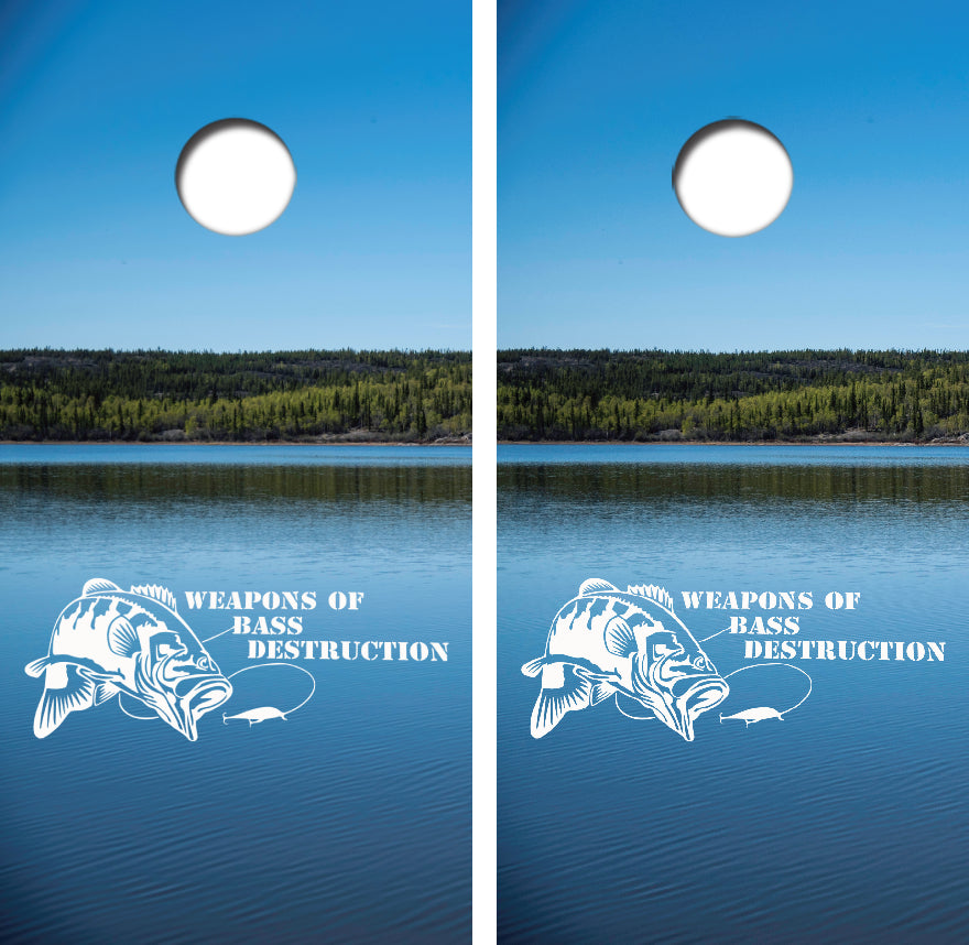 Weapons Of Bass Destruction Cornhole Wrap Decal with Free Laminate Included