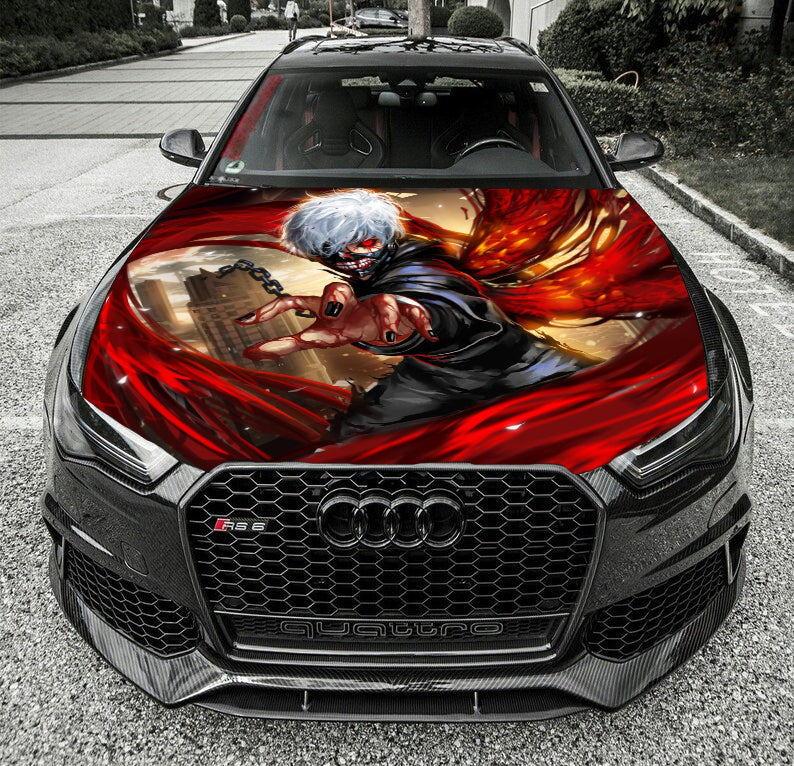 Anime Manga Tokyo Ghoul Hood Wrap Vinyl Graphic Decal Sticker Wrap Car or Truck