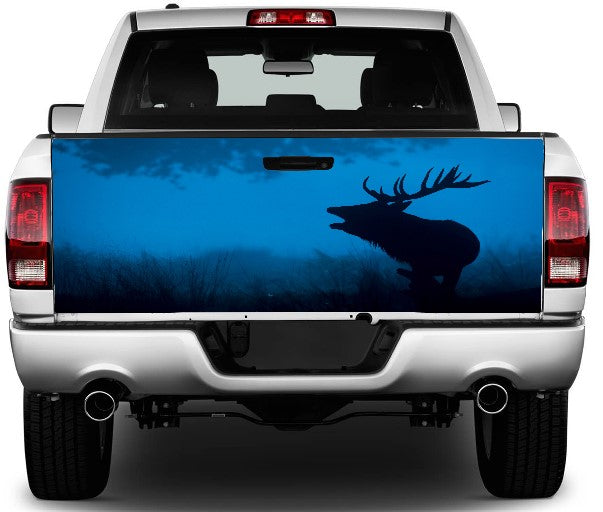 Bugling Bull Elk Tailgate Wrap Vinyl Graphic Decal Sticker