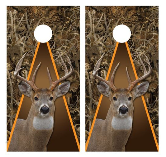 Whitetail Deer Grassland Camo Cornhole Wood Board Skin Wraps FREE LAMINATE