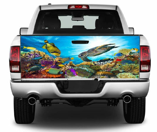 Underwater Ocean Scene Truck Tailgate Wrap Vinyl Graphic Decal Sticker