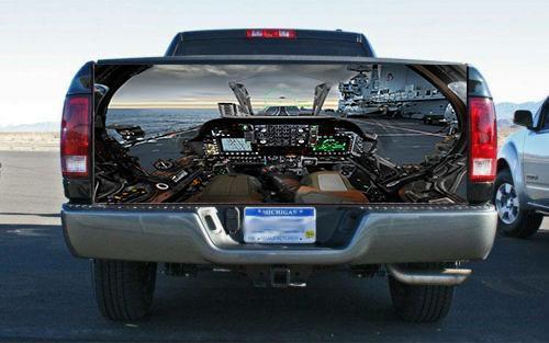 Aircraft Carrier Jet Take-off Tailgate Wrap Vinyl Graphic Decal Sticker Wrap