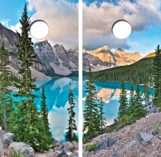 Wilderness Backdrop Conhole Board Skin Wraps FREE LAMINATE