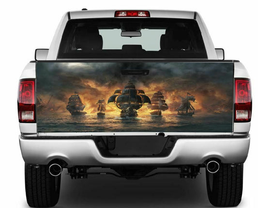 Pirate Ship Armada Tailgate Wrap Vinyl Graphic Decal Sticker