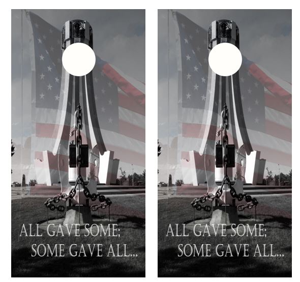 All Gave Some, Some Gave All Cornhole Wood Board Skin Wrap