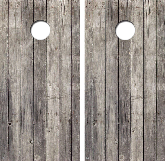 Vintage Wood Cornhole Board Skin Wraps FREE LAMINATE