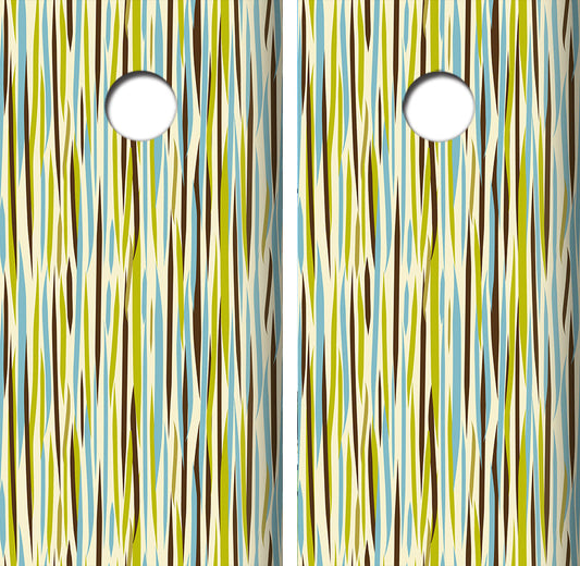 70's Retro Design Cornhole Wrap Decal with Free Laminate Included