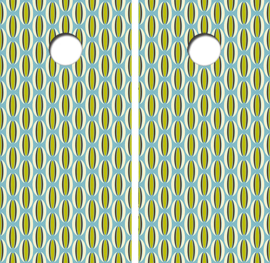 70's Retro Design Cornhole Wrap Decal with Free Laminate Included