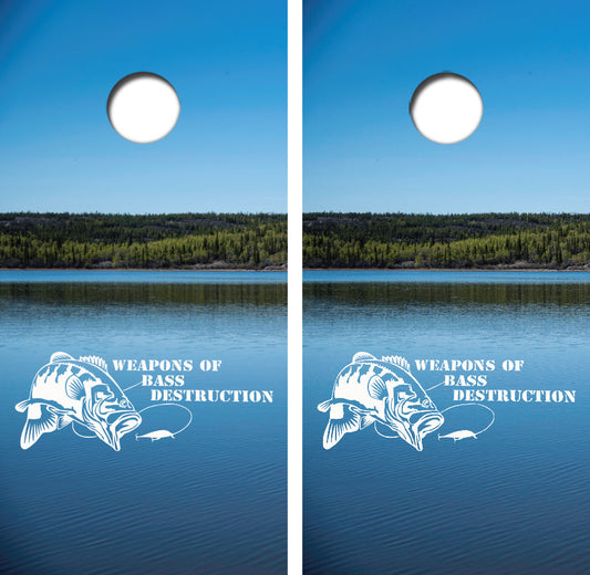 Weapons Of Bass Destruction Cornhole Wrap Decal with Free Laminate Included