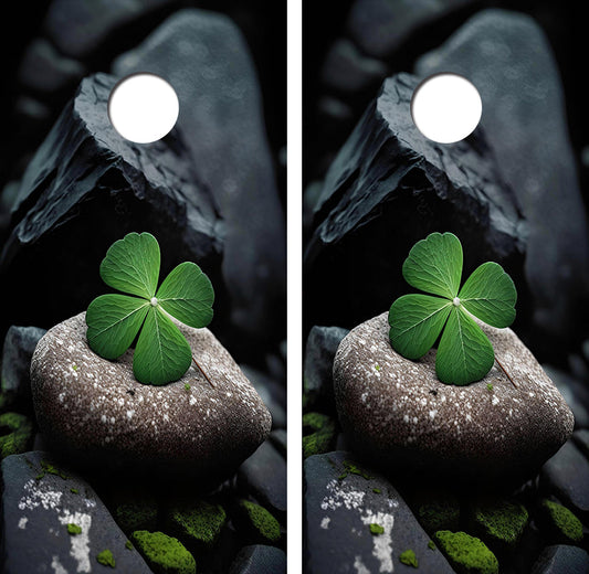 4 Leaf Clover Cornhole Wood Board Skin Wrap