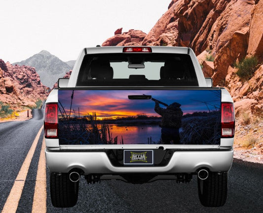 Early Morning Duck Hunting Tailgate Wrap Vinyl Graphic Decal Sticker